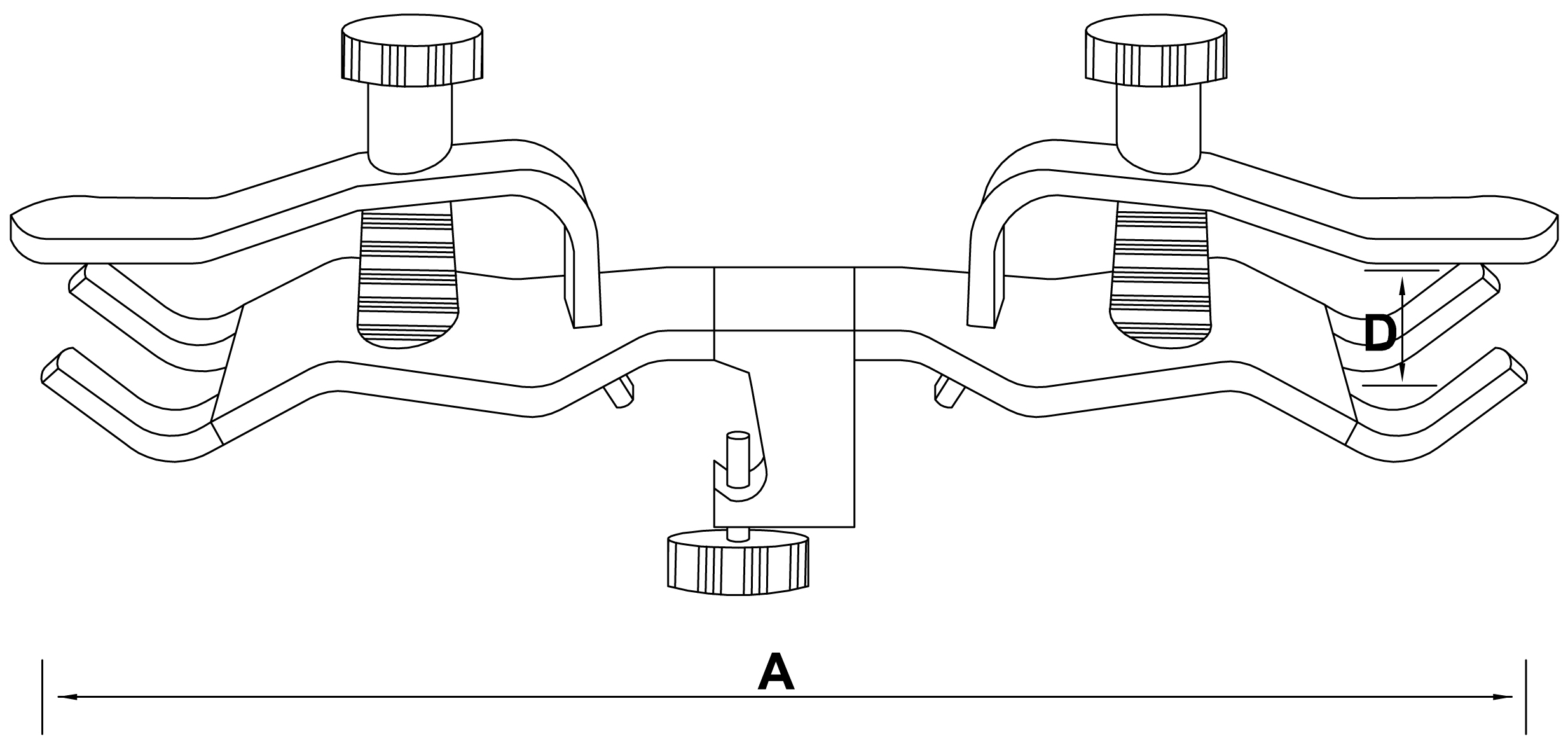 double burette clamp - schemat